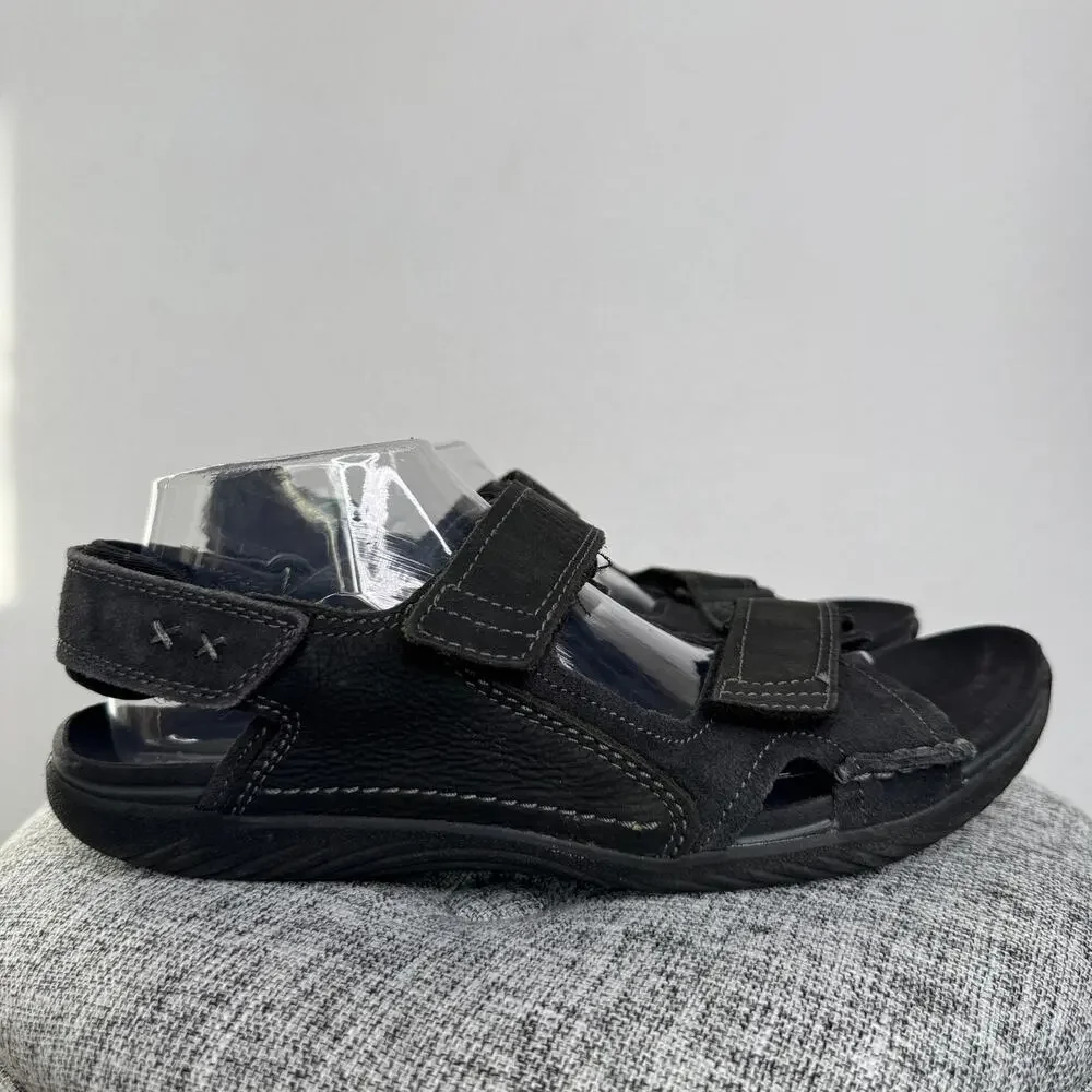 Merrell Black Leather Performance Sport Hiking Sandals Men’s Size 10